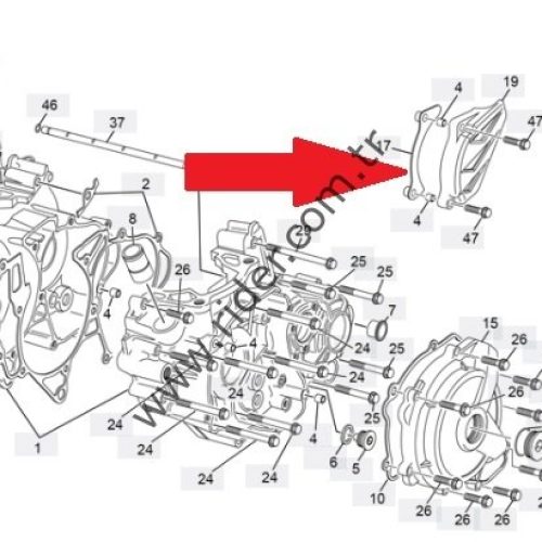 0520 SHERCO ÖN DİŞLİ MUHAFAZA TESPİT DEMİRİ -2020 2T/4T