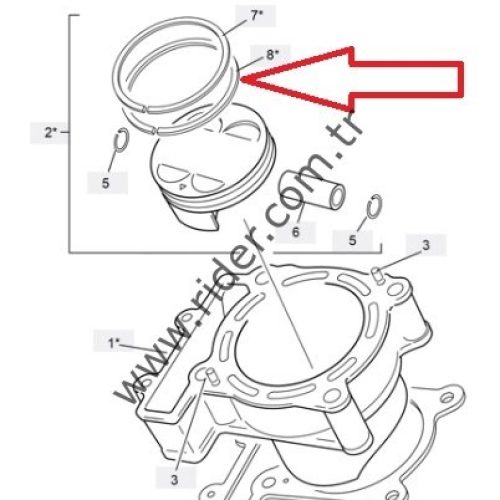 2338 SHERCO YAĞ SEGMANI 4T 300 84mm