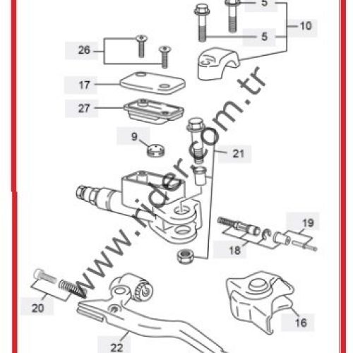 6868 SHERCO DEBRİYAJ ÜST MERKEZ 9mm BREMBO 2T -2018 / 4T 450